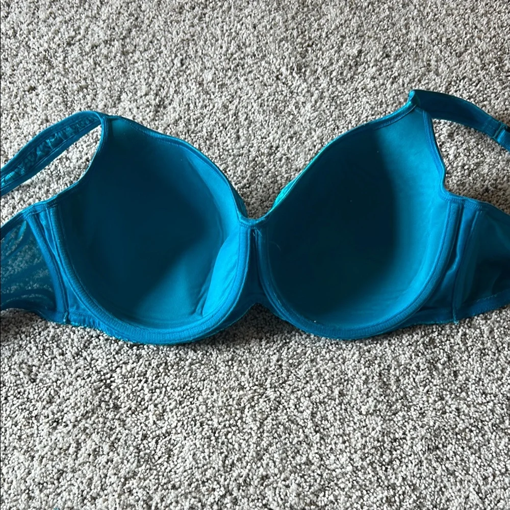 Cacique Teal Lace Underwire Bra